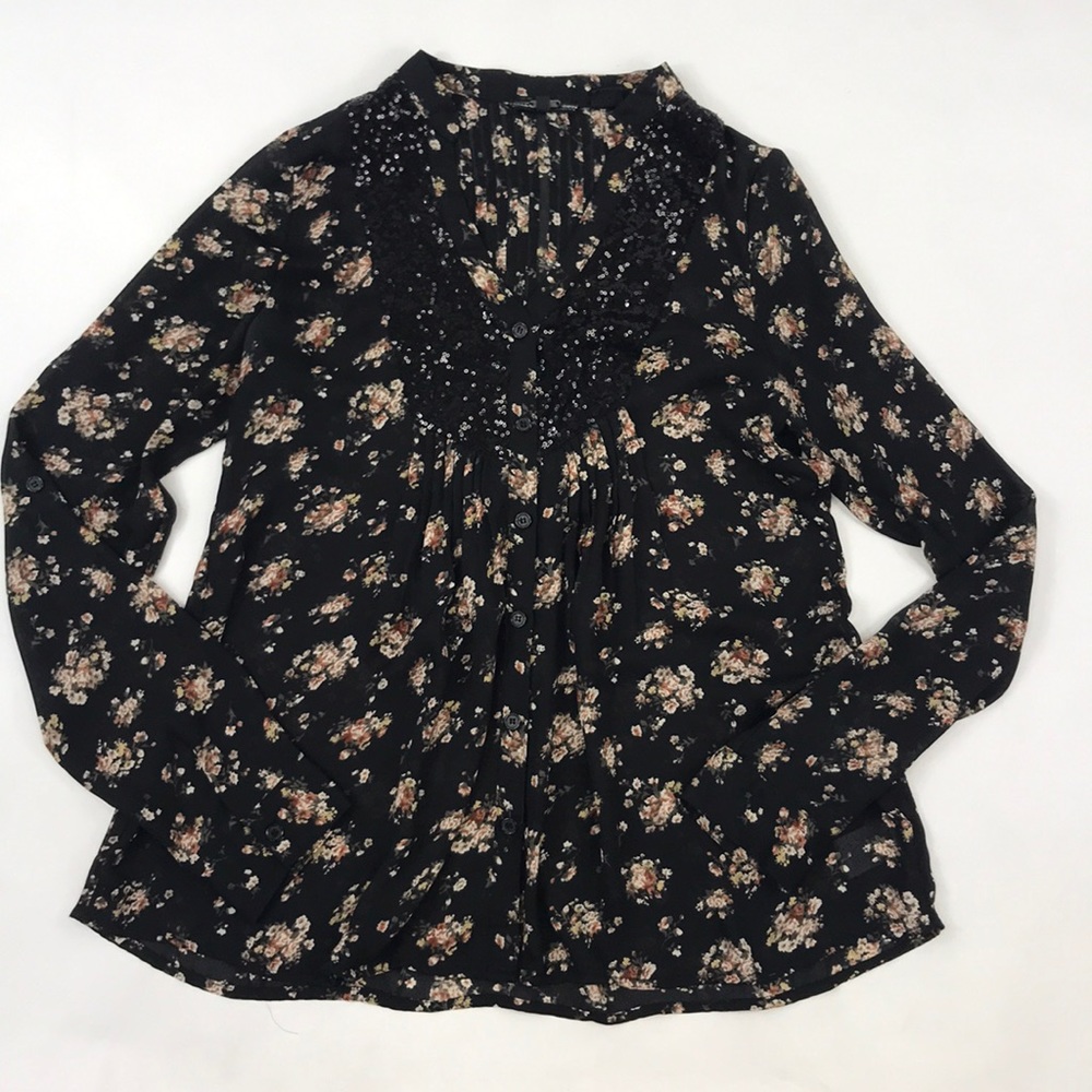 Miss Me V-neck Floral Blouse